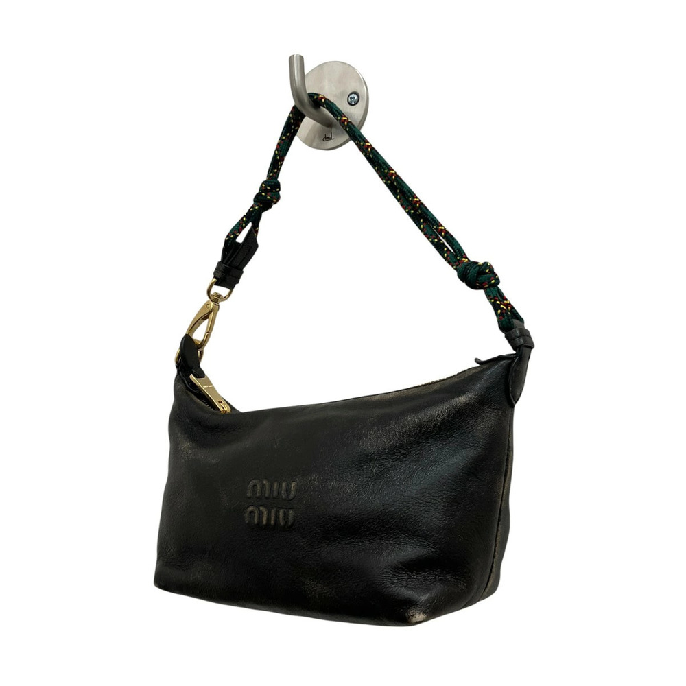 Miu Miu MIULeather Leather Pouch Brown